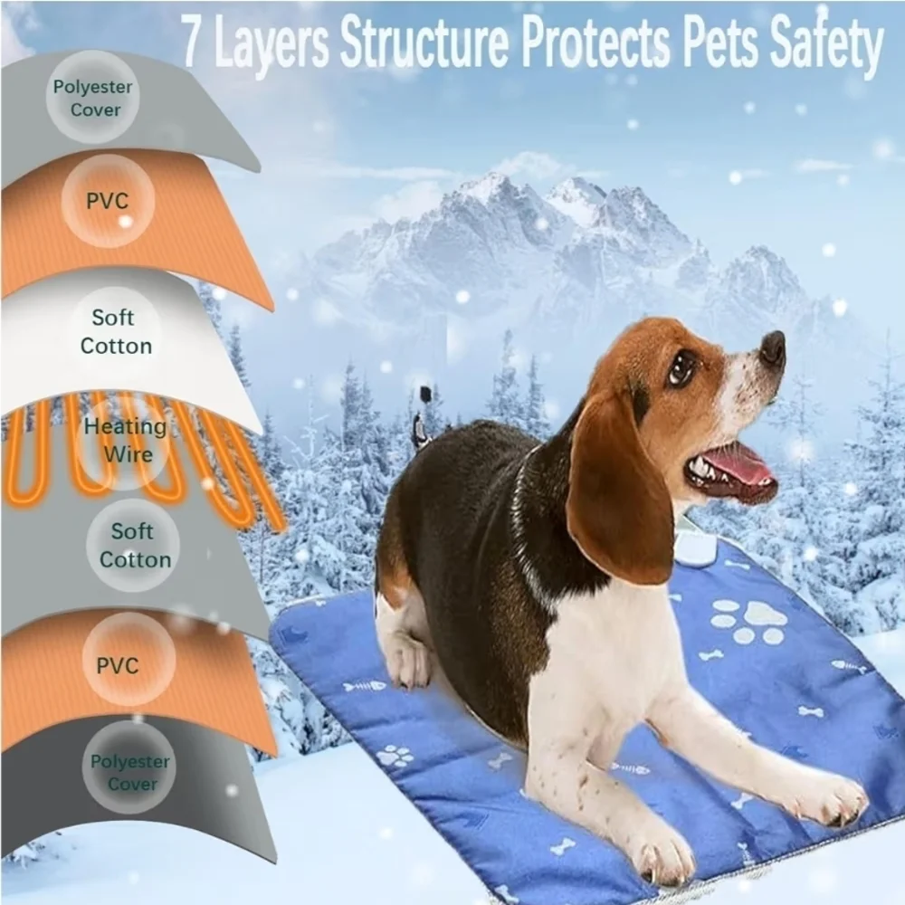 Pet Heating Pad for Dogs & Cats 18” Indoor Waterproof Chew Resistant